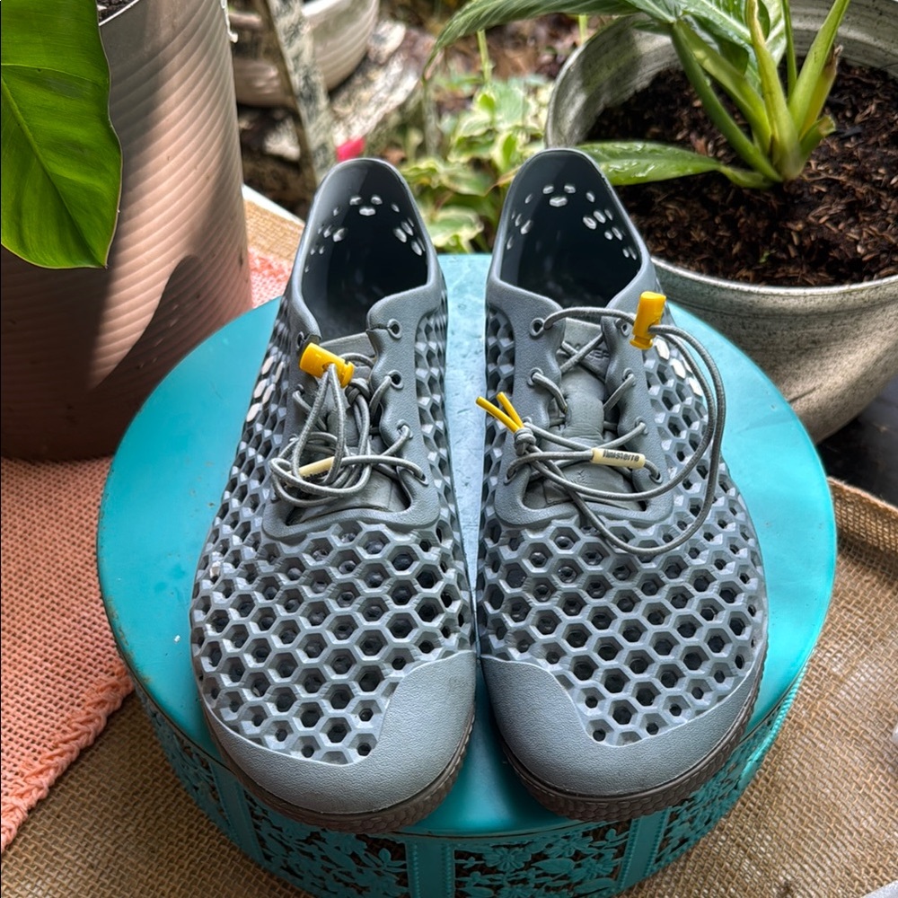 Vivo Barefoot Gray Sneakers with Yellow Accents